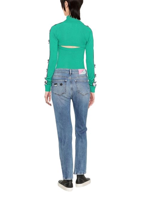 Jeans dritti con logo Chiara Ferragni CHIARA FERRAGNI | Pantaloni | 73CBB5R2 CDW30904